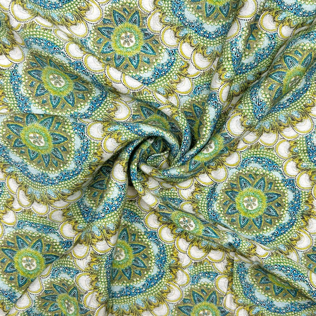Floral Haze Viscose Nylon Fabric
