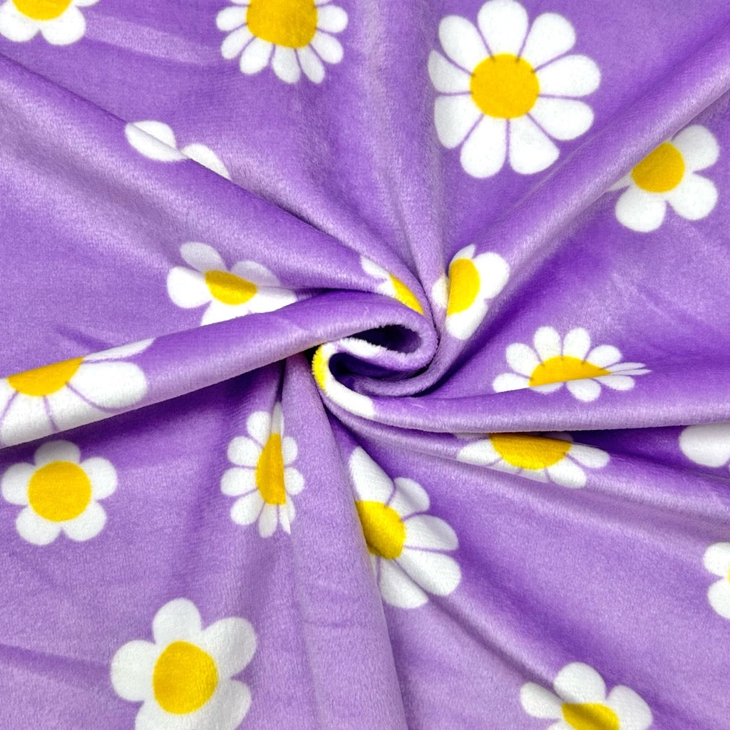 Little Daisies Fleece Jersey Fabric