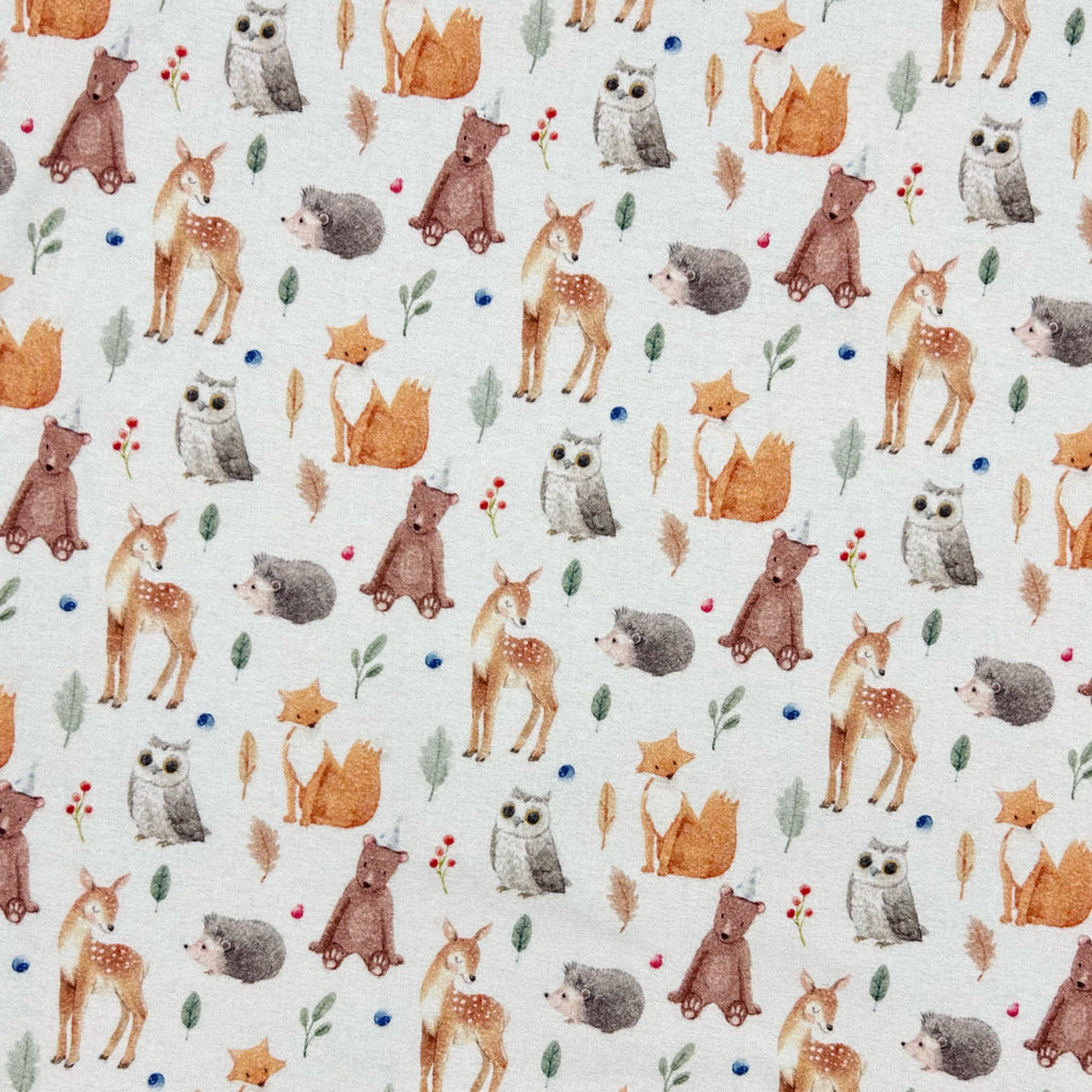 Woodland Animals Brushed Cotton Fabric - Pound Fabrics