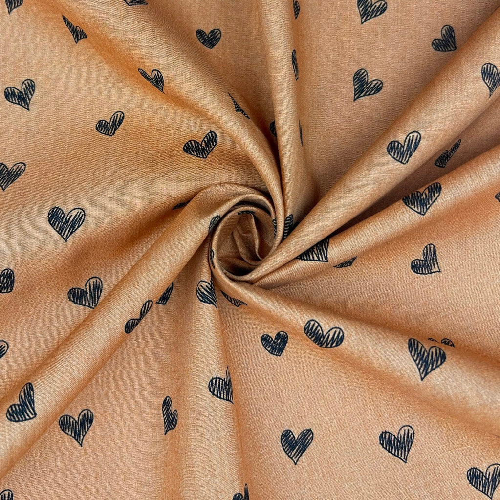 Little Hearts Cotton Poplin Fabric