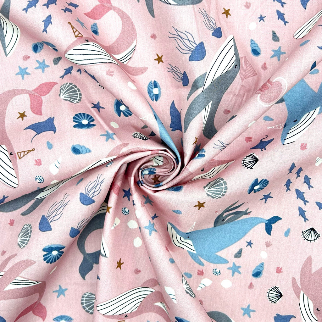 Seaside Charm Cotton Poplin Fabric