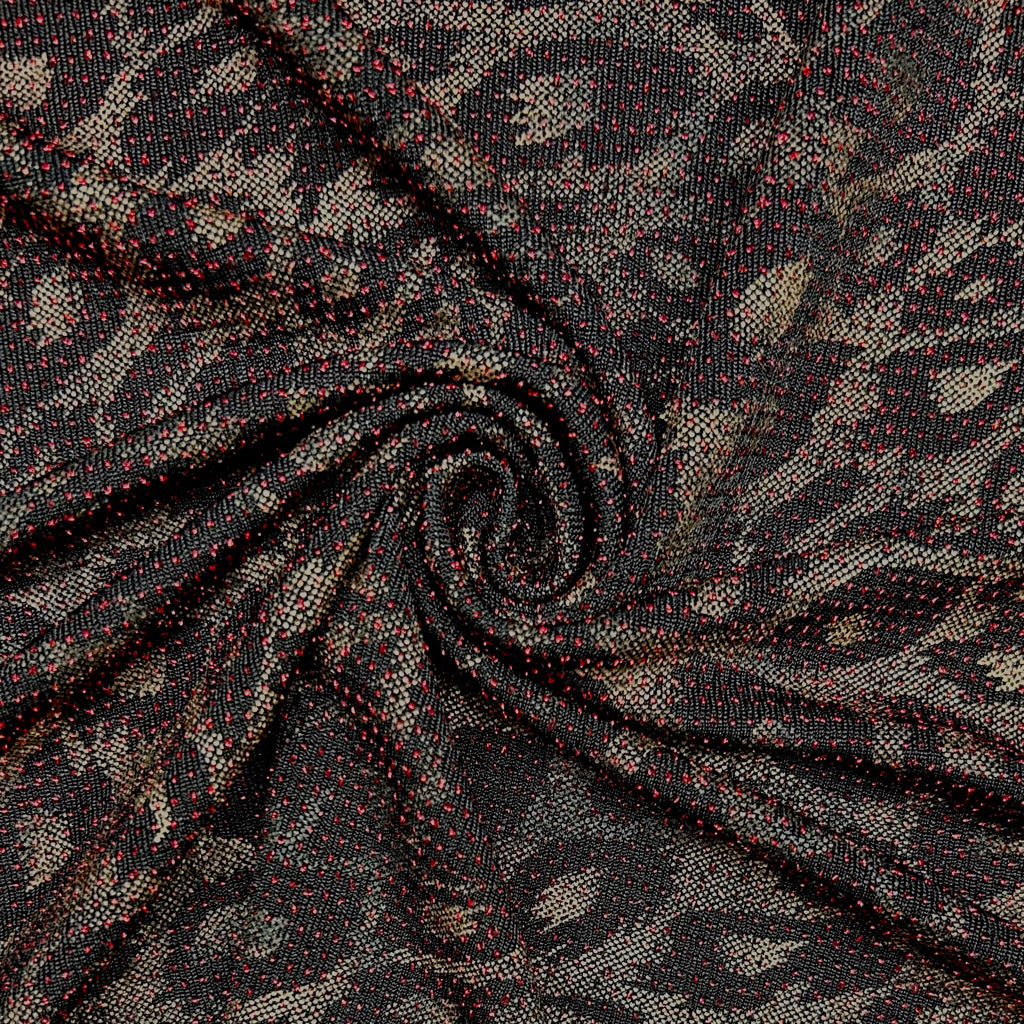 Glimmer Leopard Stretch Fabric