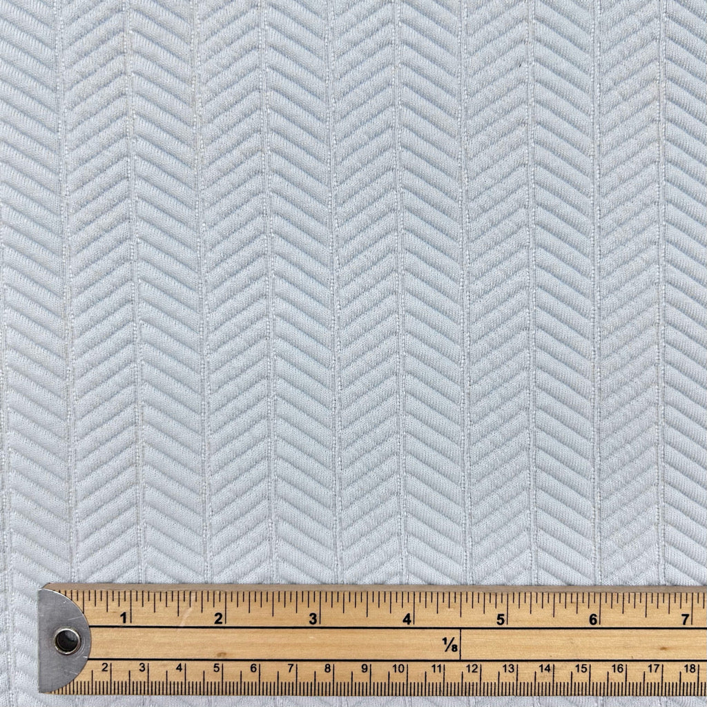 Blue Herringbone Quilted Jersey Fabric