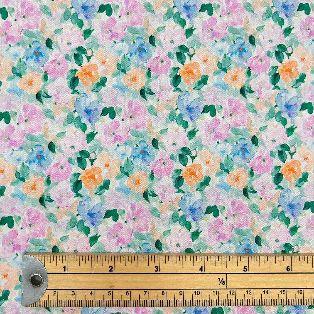 Gentle Blooms Cotton Sateen Fabric
