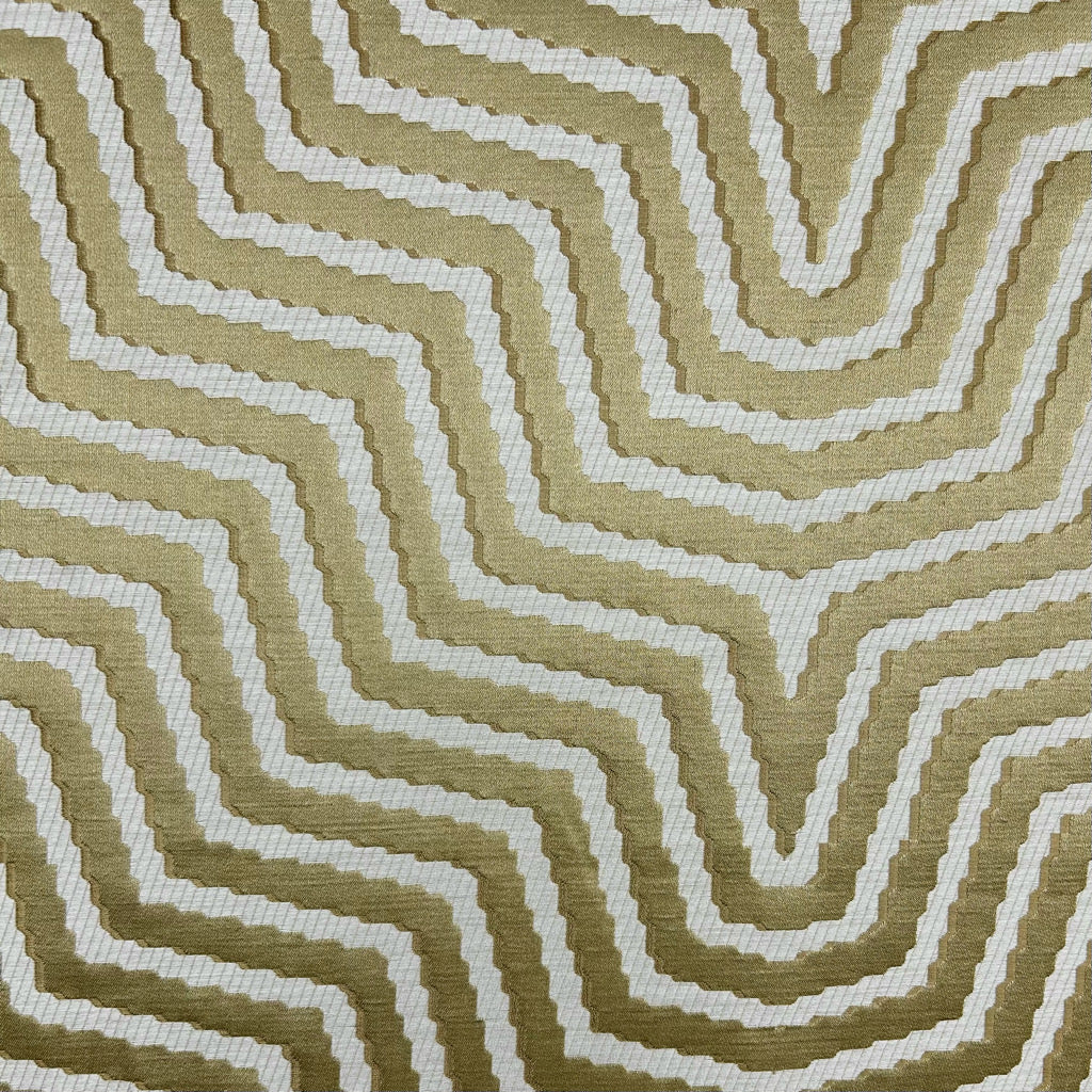 Wavy Zigzag Silk Blend Curtain Fabric