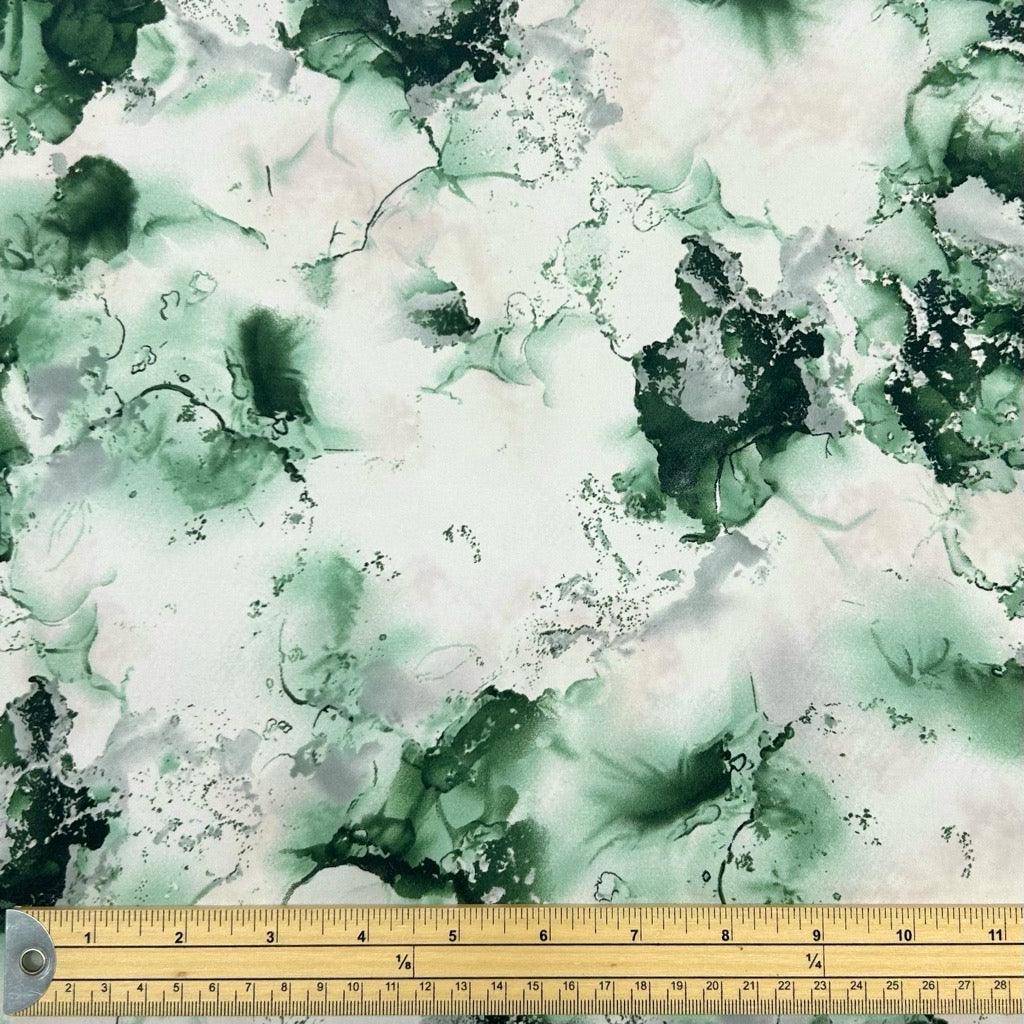 Green Marble Crepe Fabric - Pound Fabrics