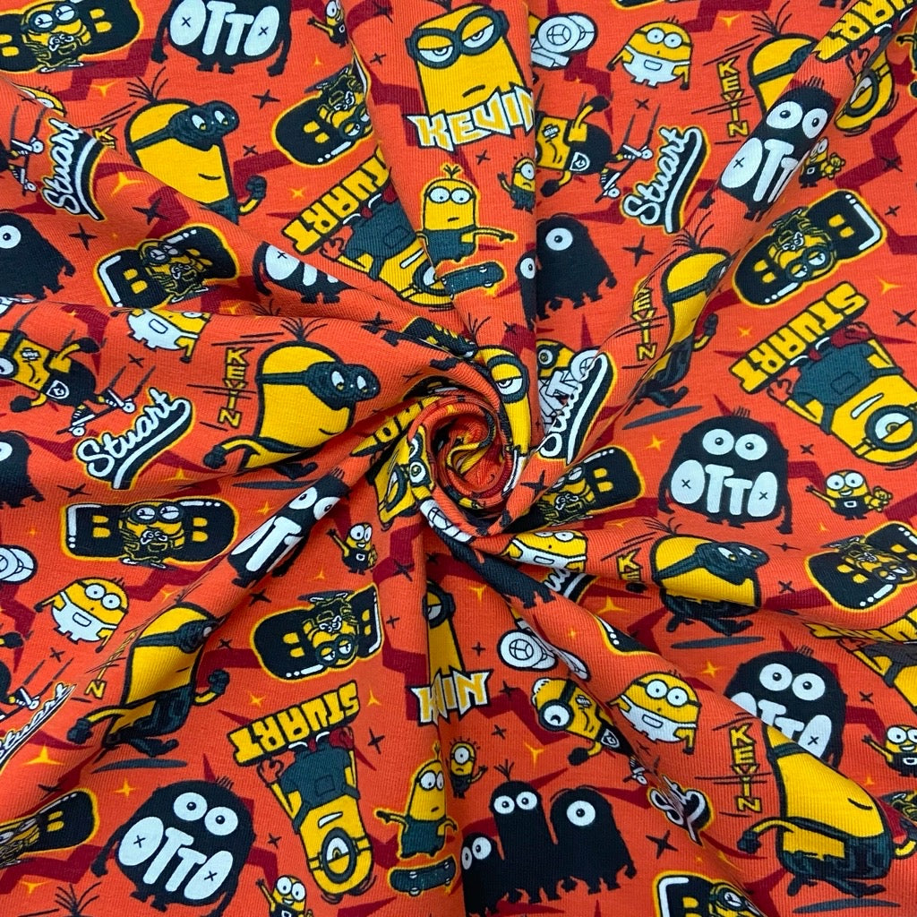 Minions in Action Cotton Jersey Fabric