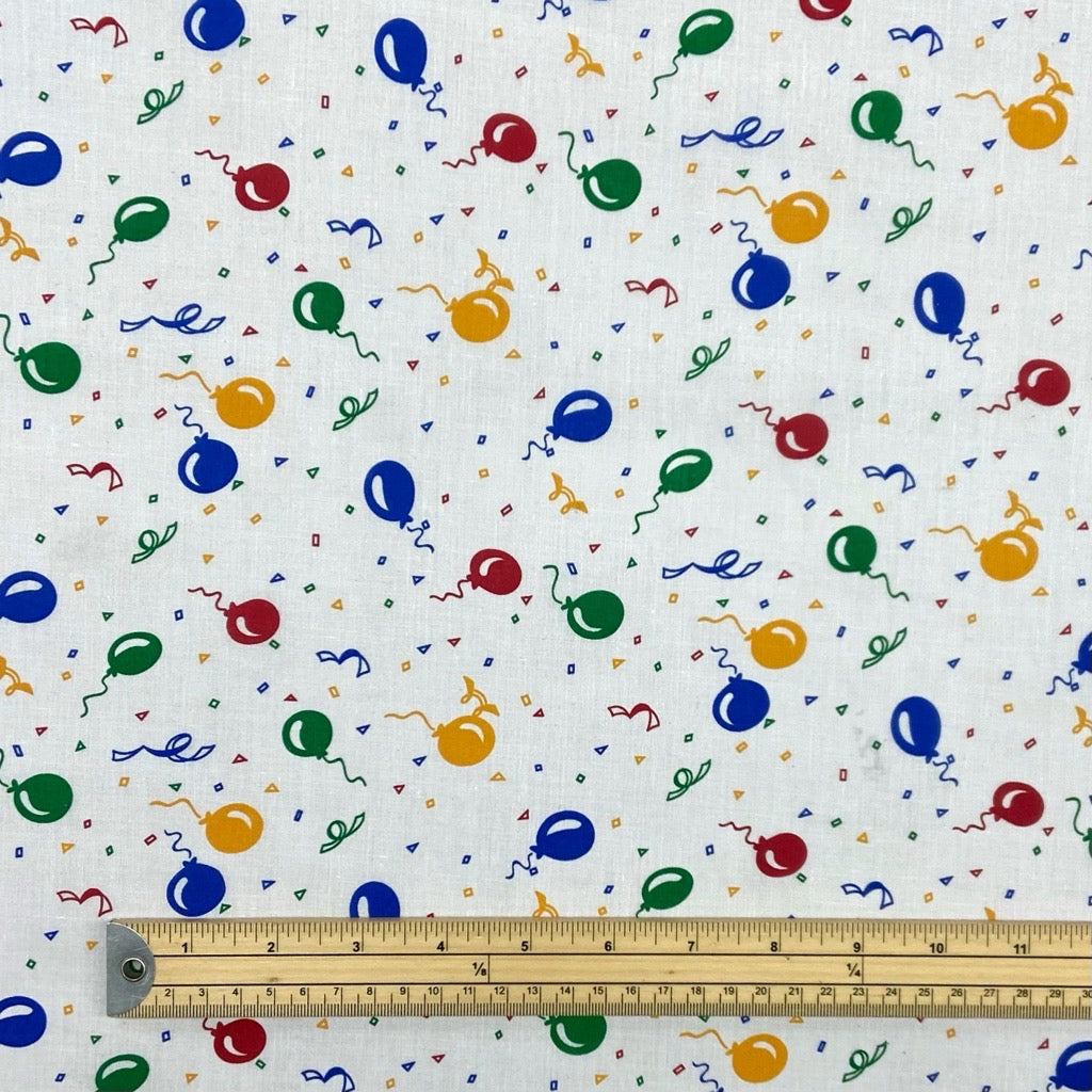 Cartoon Balloons Polycotton Fabric