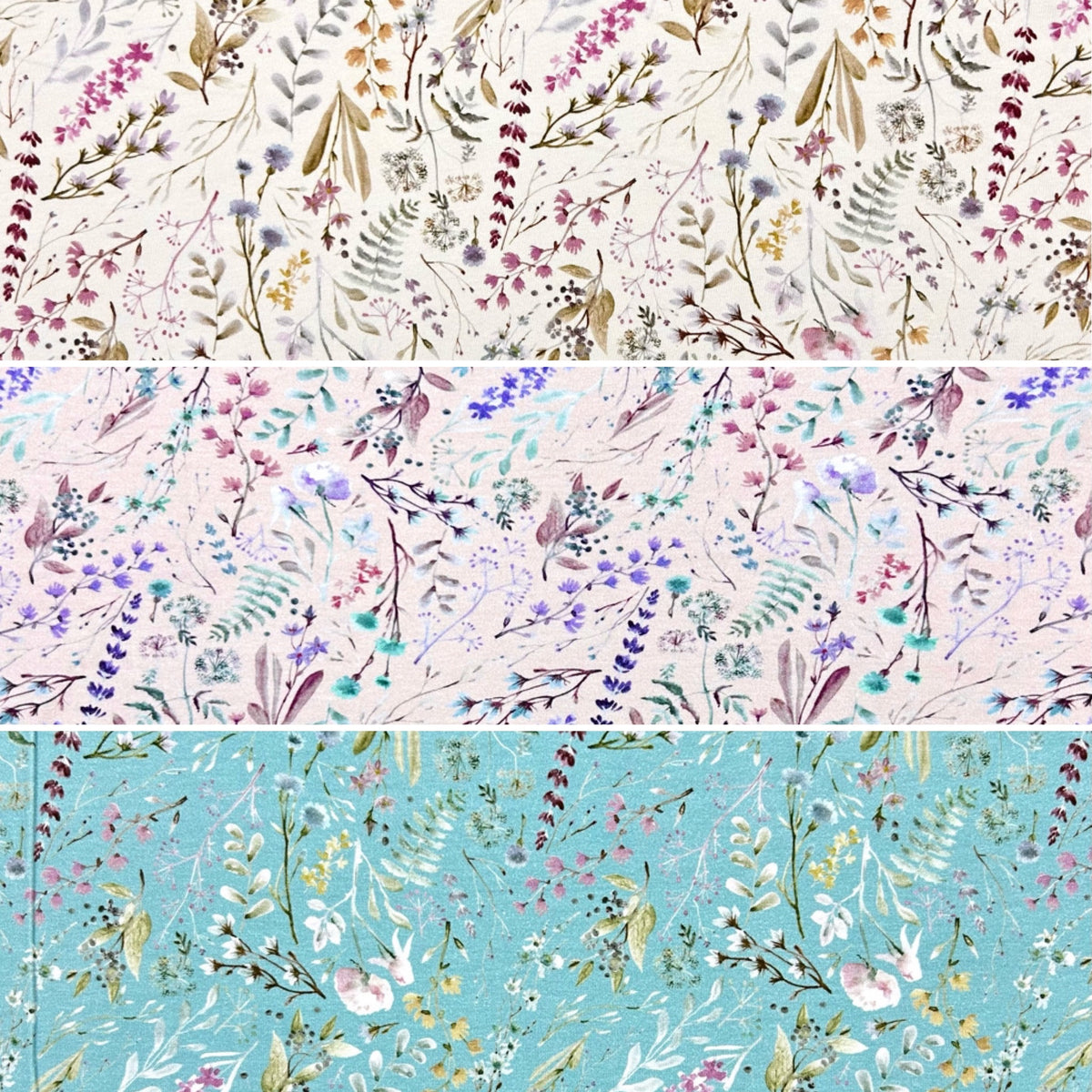 Floral Canvas Cotton Jersey Fabric
