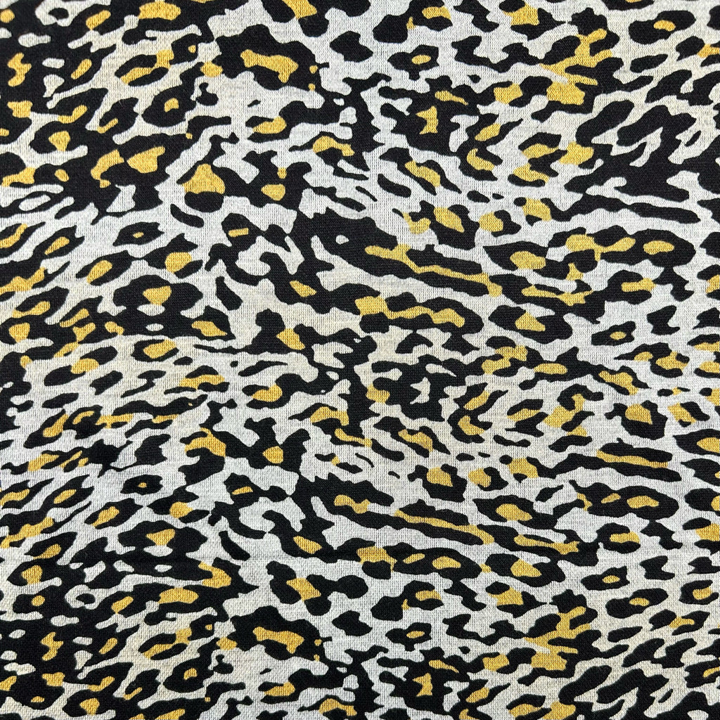 Ombre Leopard Viscose Ponte Roma Fabric