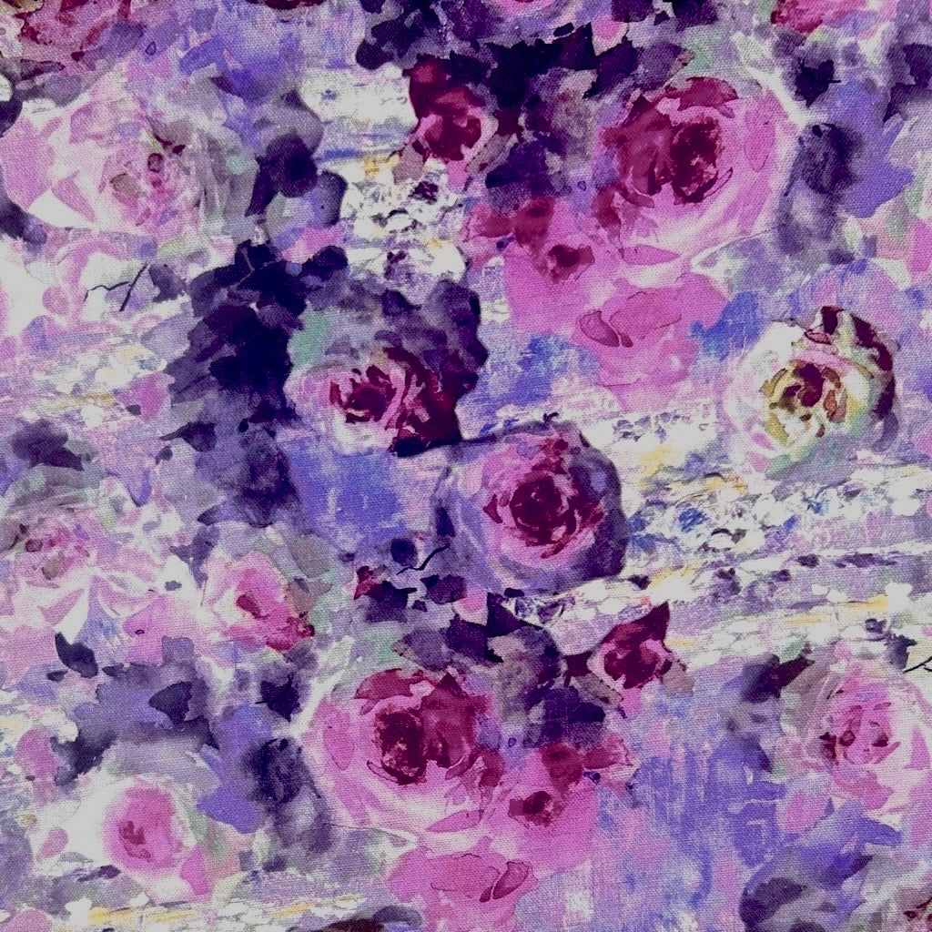 Pastel Petals Linen Blend Fabric