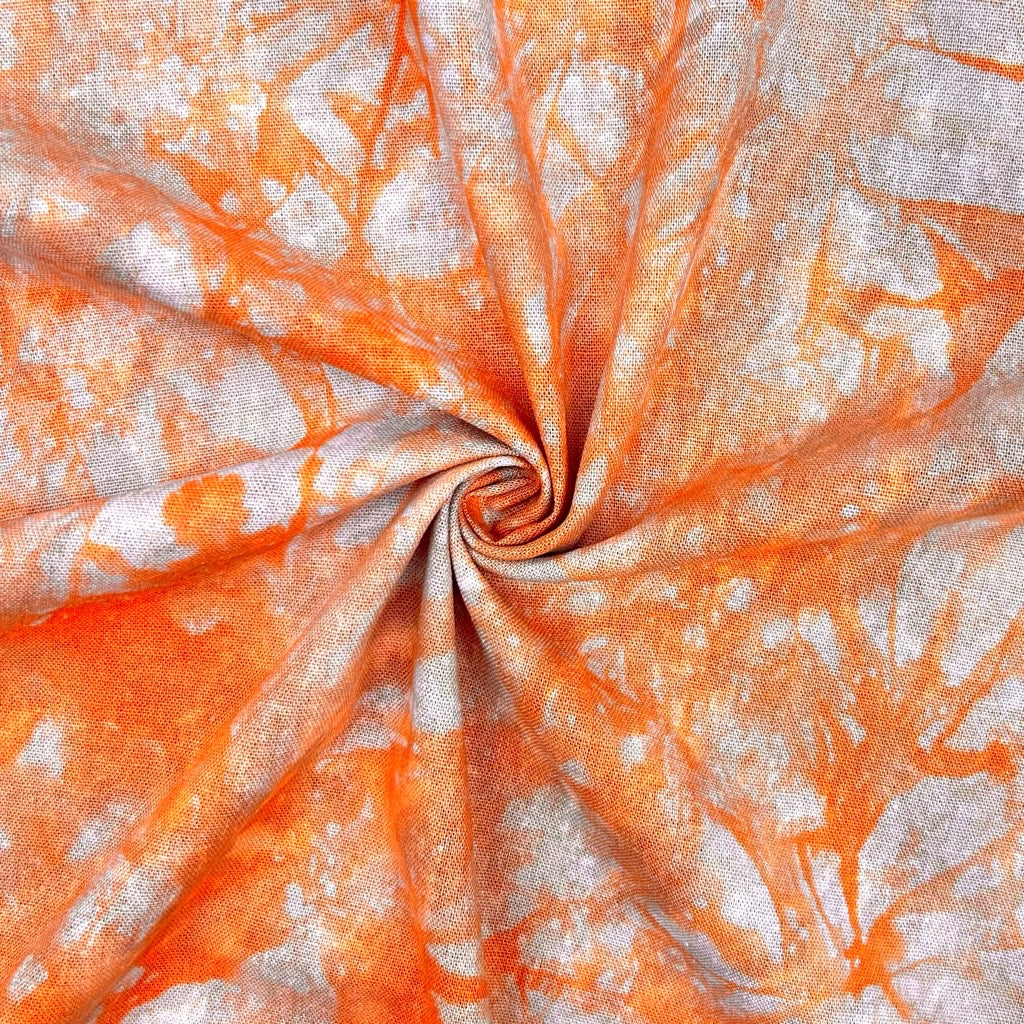 Ink Wave Tie-Dye Linen Mix Fabric
