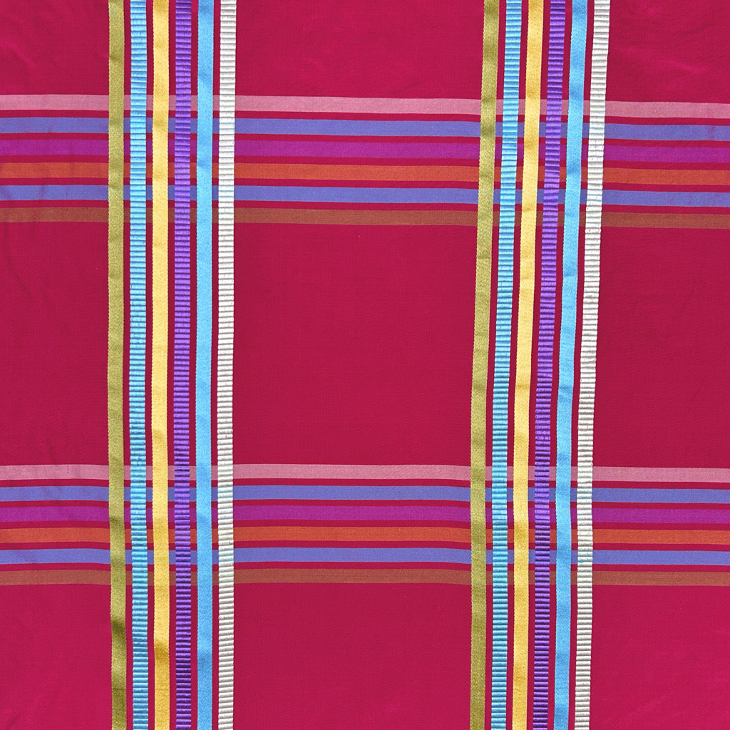 Colour Line Silk Curtain Fabric