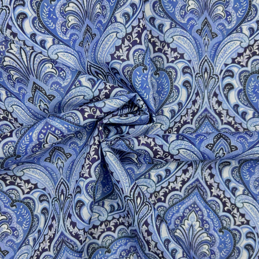 Heritage Damask Cotton Lawn Fabric