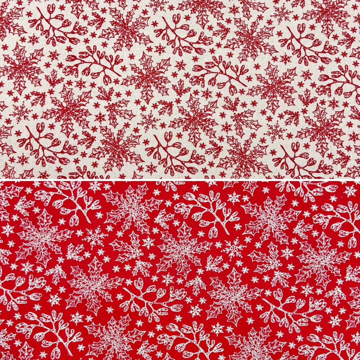 Holly Sprigs Christmas Cotton Fabric