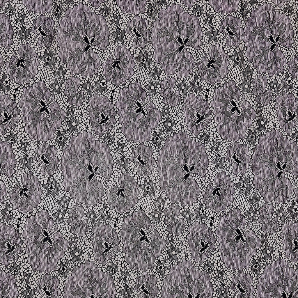 Midnight Bloom Lace Fabric