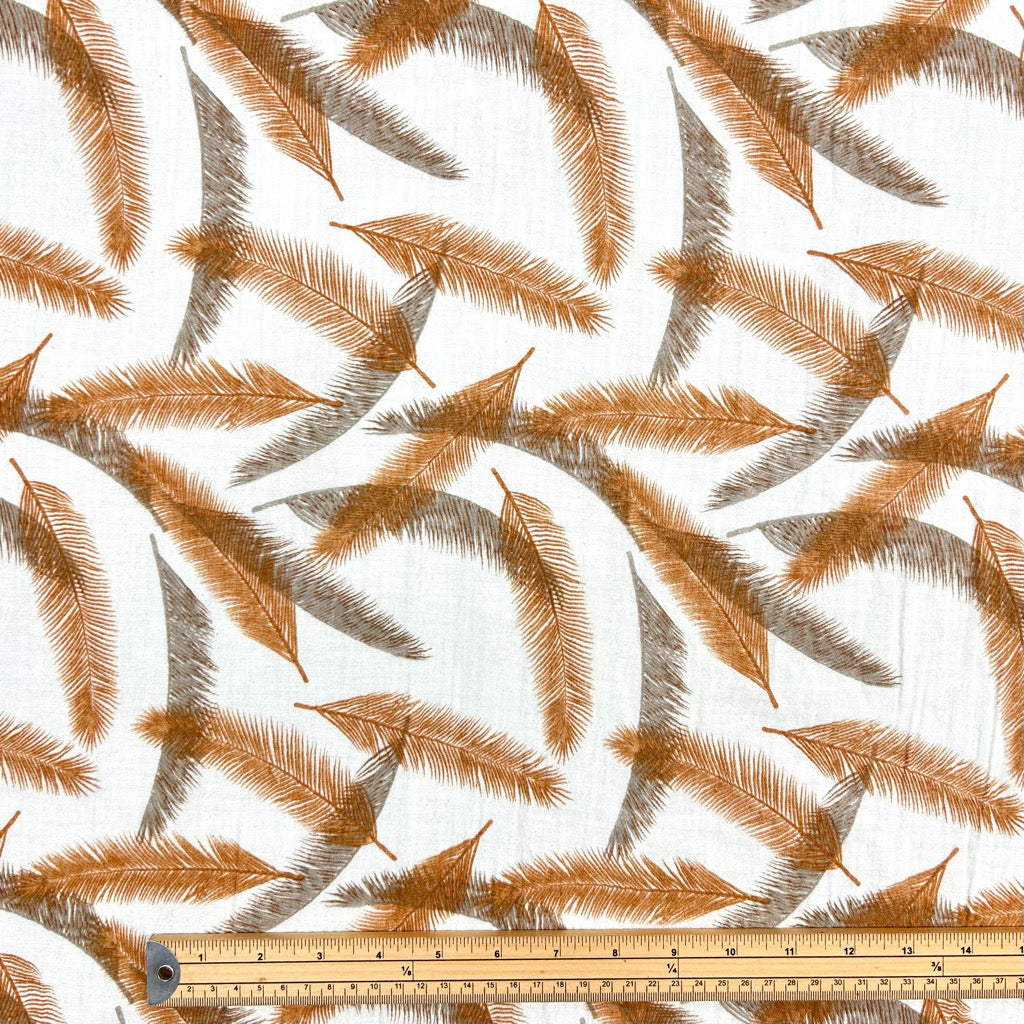 Soft Feathers Flat Double Gauze Fabric
