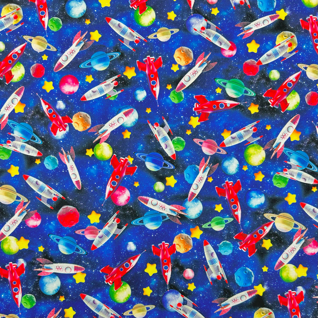 Rocket Galaxy Softshell Fabric