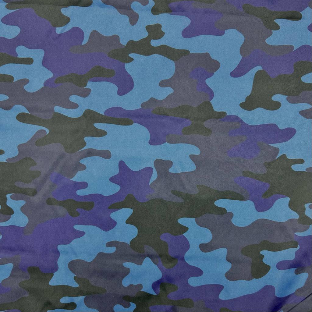Midnight Camouflage Water Repellent Poncho Fabric