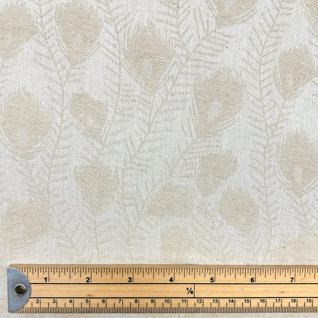 Feather Leaves Linen Viscose Fabric
