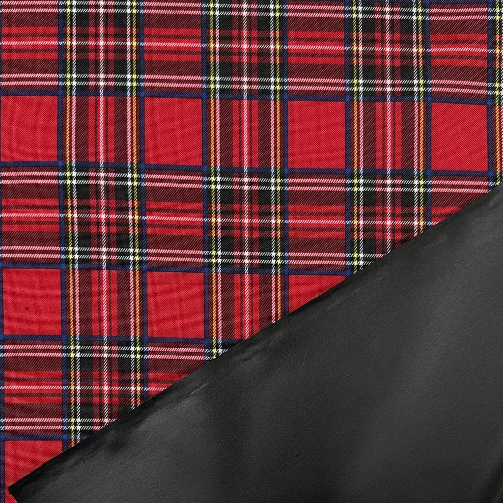 Red Tartan Heavy Duty Waterproof Fabric