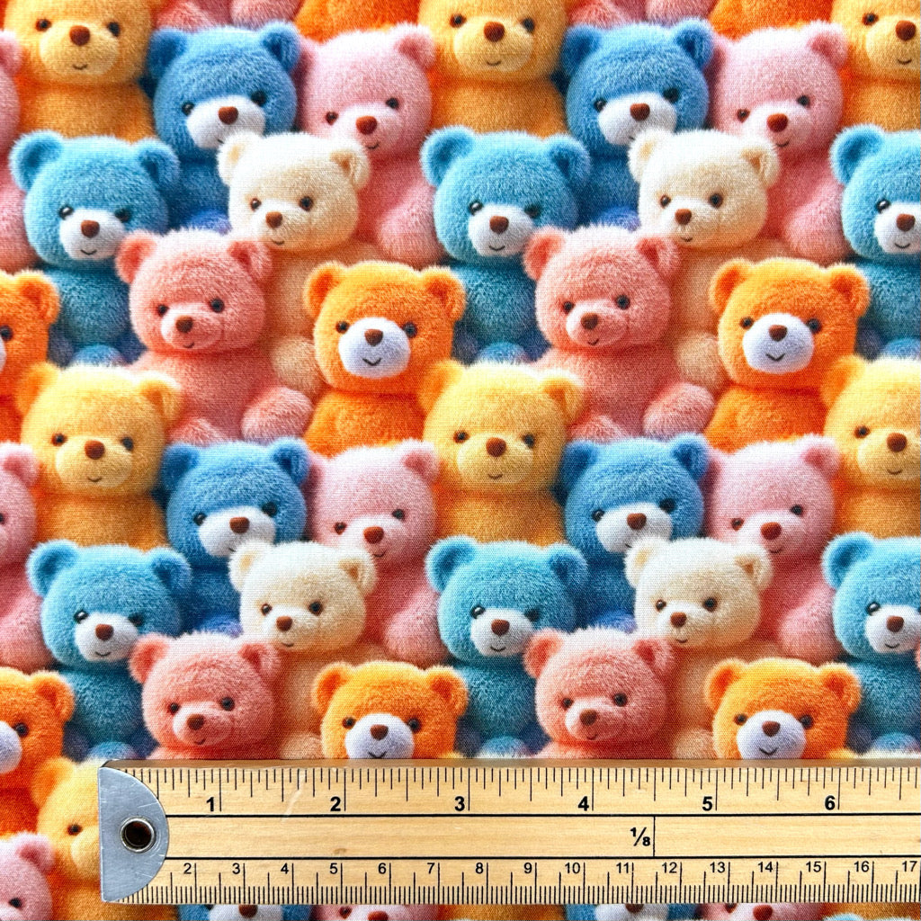 Teddy Friends Polycotton Fabric