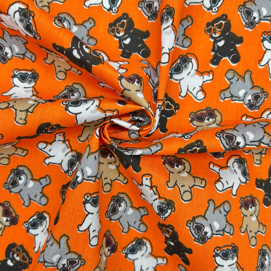 Cool Pugs Polycotton Fabric