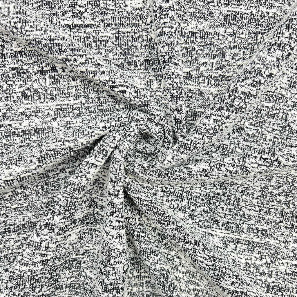 Static Print Thick Knit Jersey Fabric