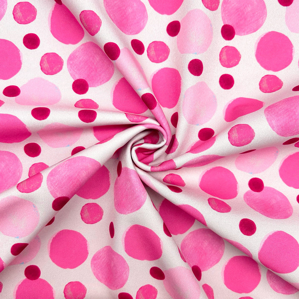 Watercolour Spots Softshell Fabric