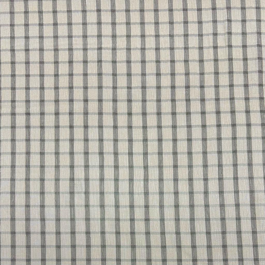 Checkered Crinkle Chiffon Fabric - Pound Fabrics