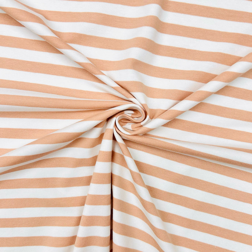 Classic Striped Cotton Jersey Fabric