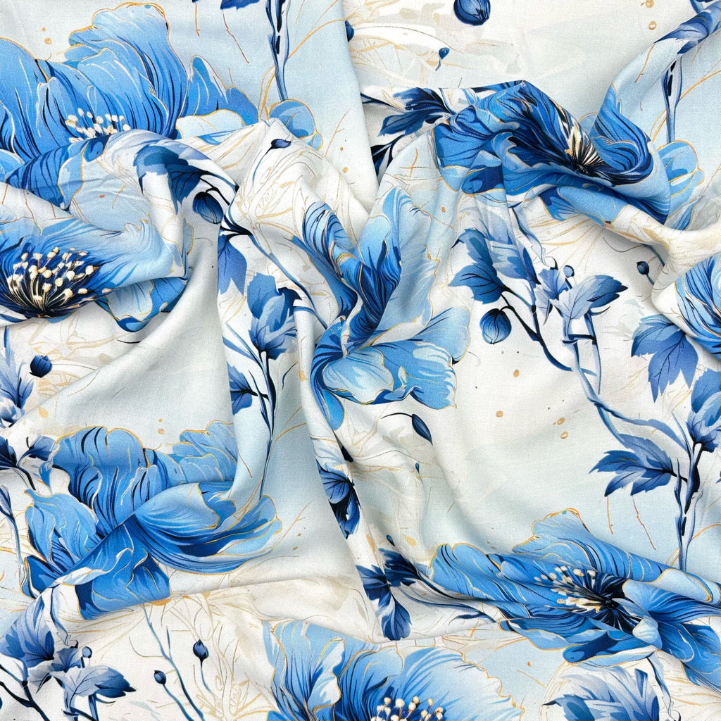 Garden Grace Viscose Challis Fabric