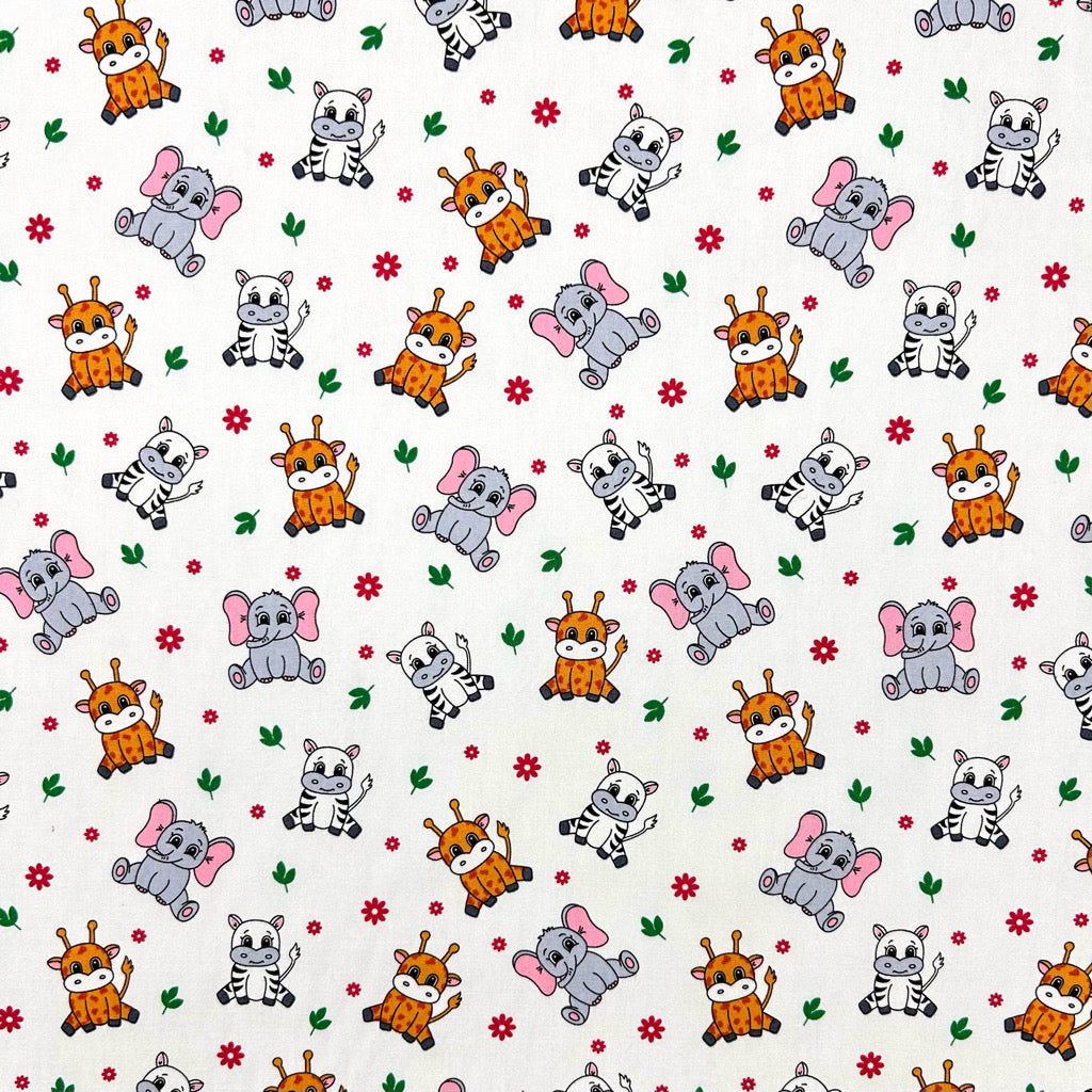 Baby Safari Rose & Hubble Cotton Poplin Fabric