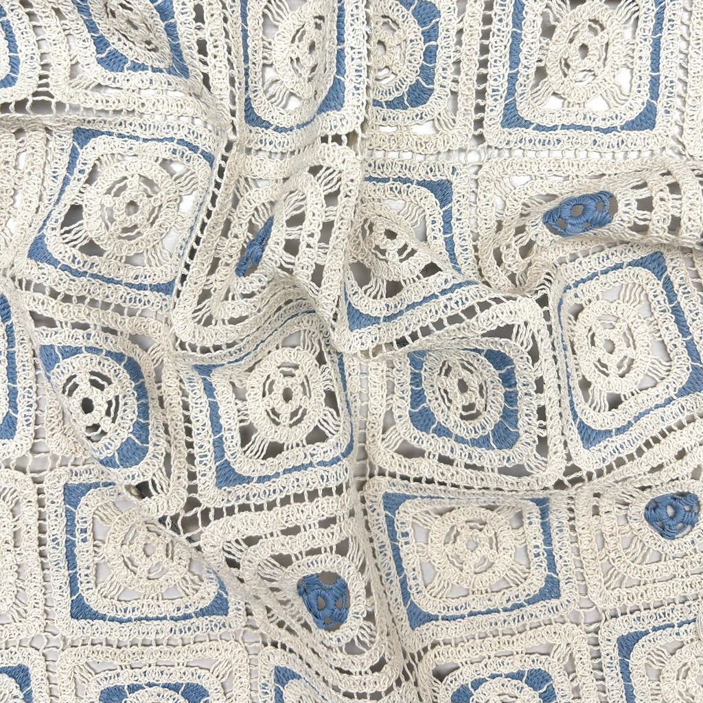 Retro Bloom Crochet Lace Fabric