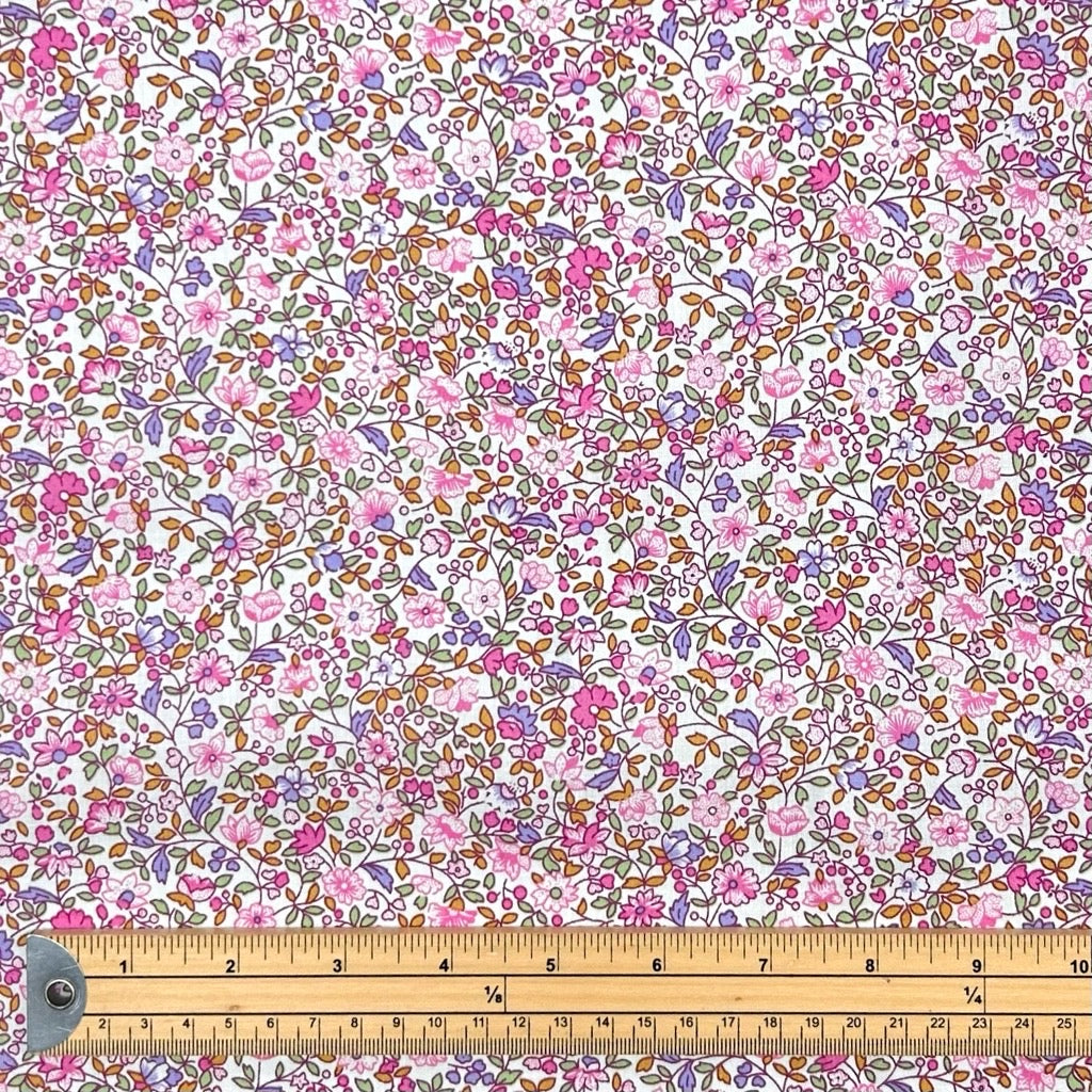 Floral Elegance Polycotton Fabric