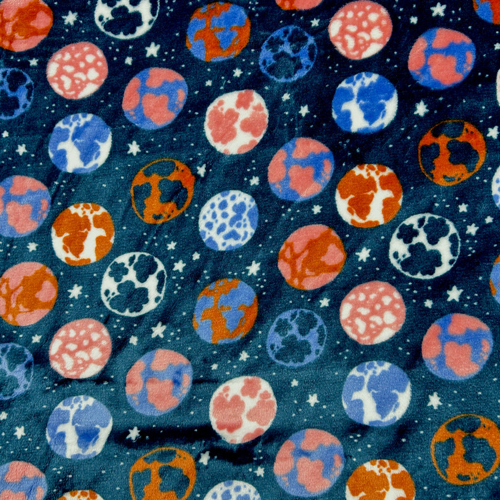Space Worlds Cuddle Fleece Fabric