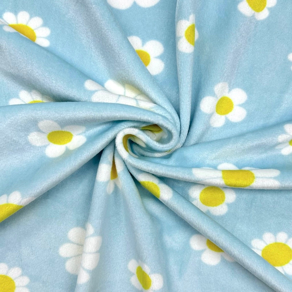 Little Daisies Fleece Jersey Fabric