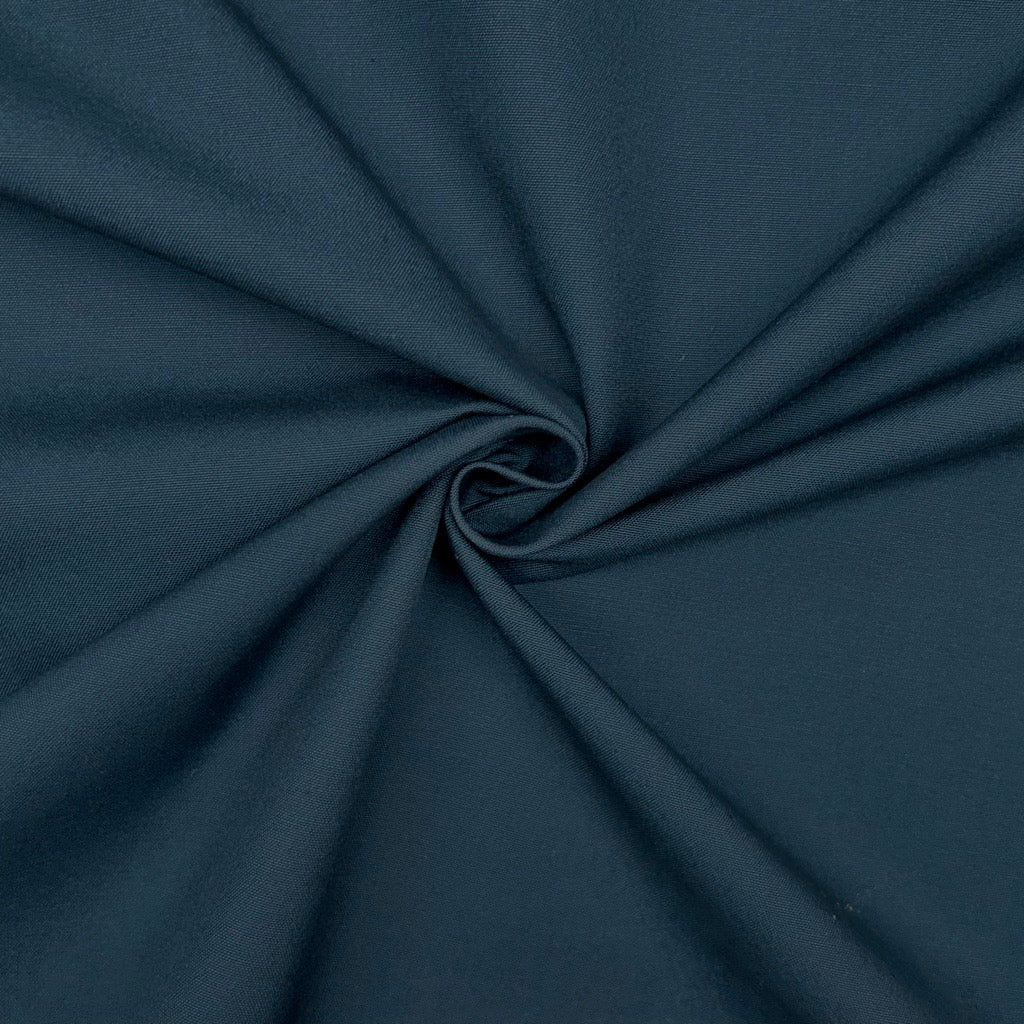 Plain Navy Water Resistant Waxed Cotton Fabric