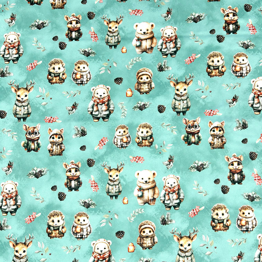 Forest Family Sweatshirt Fabric