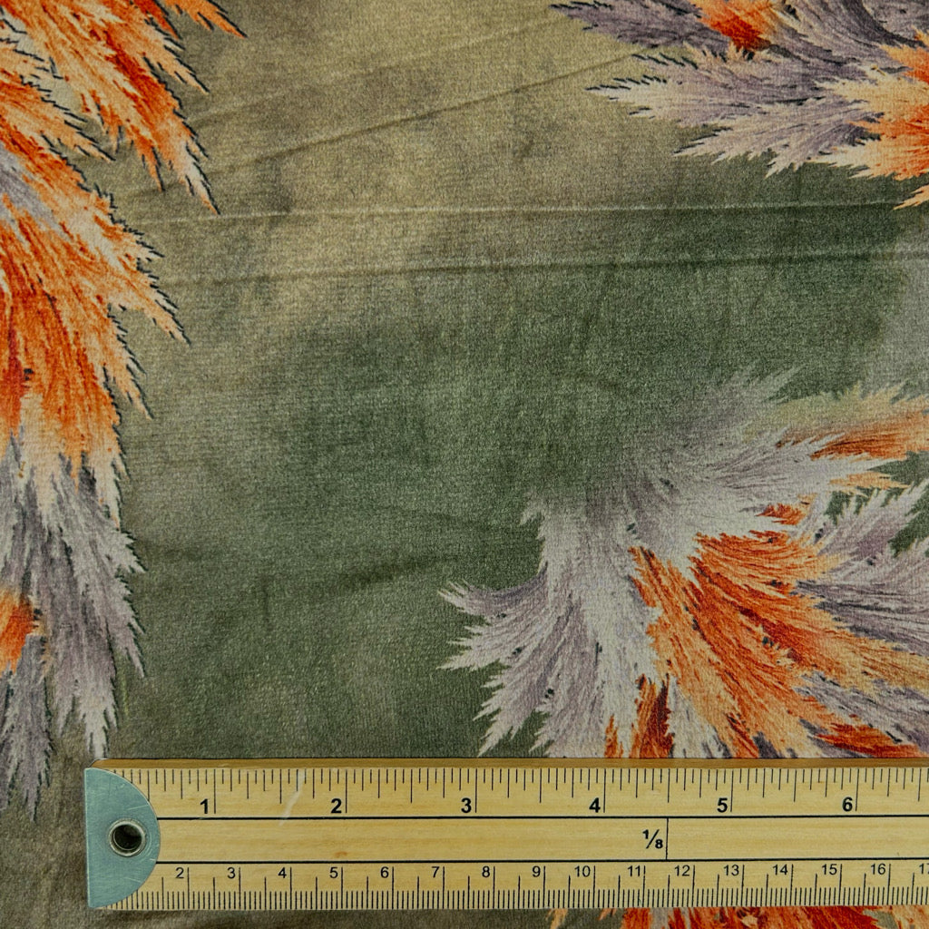 Soft Feathers Stretch Velvet Fabric