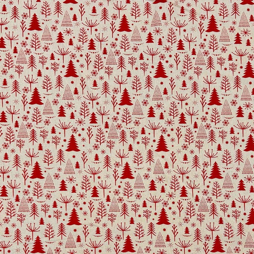 Festive Trees Christmas Cotton Fabric