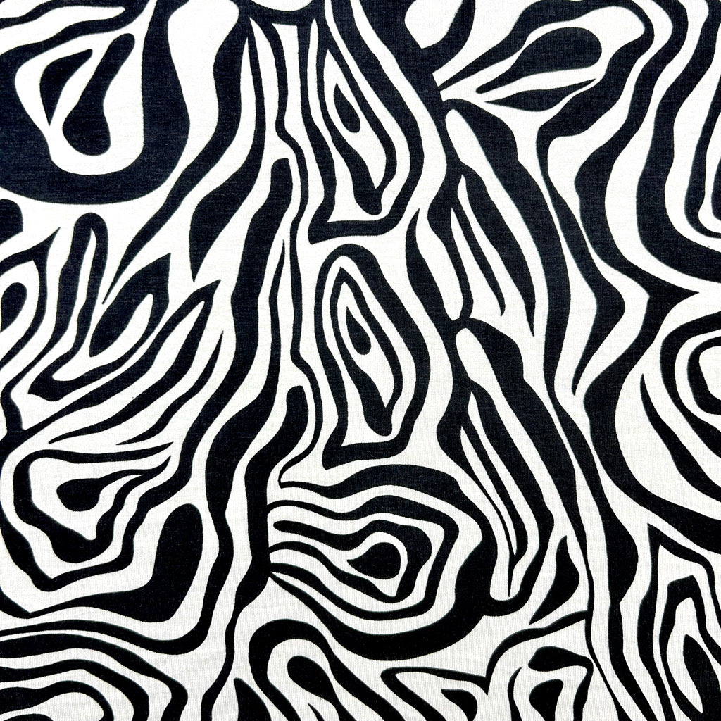 Zebra Chic Jersey Fabric