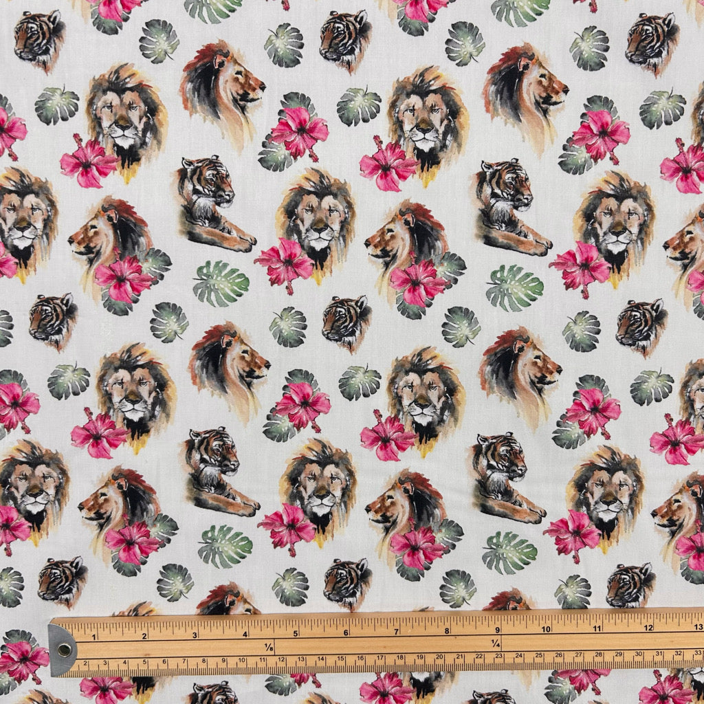 Fierce Flora Cotton Poplin Fabric