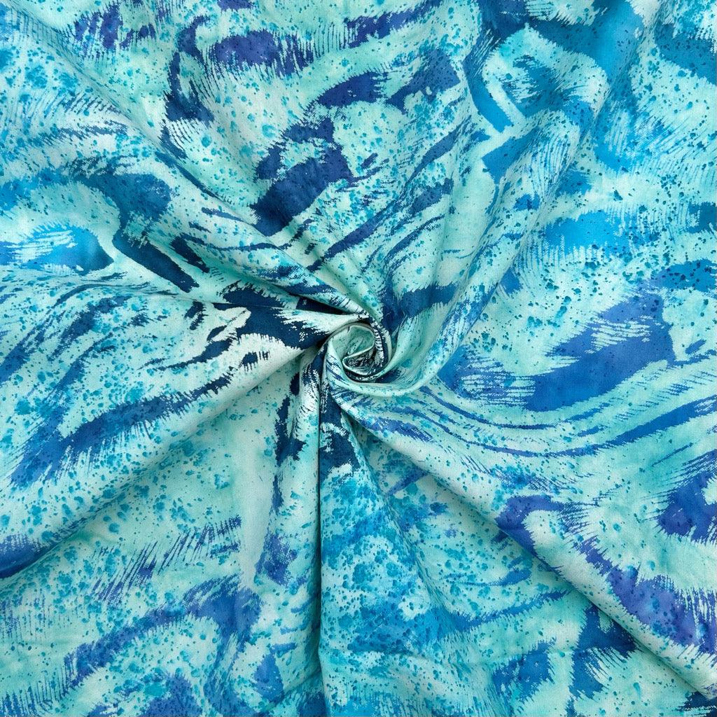 Waves Cotton Batik Fabric | Best UK Prices | Pound Fabrics