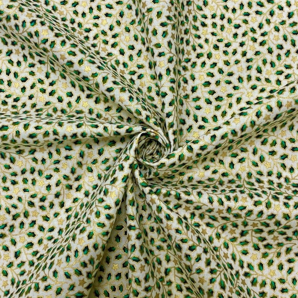 Christmas Holly Cotton Fabric