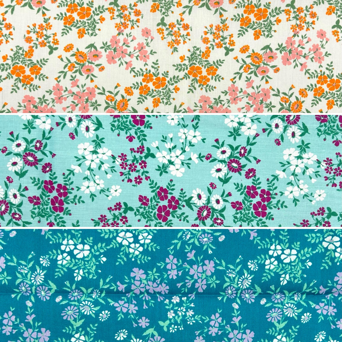 Tiny Blossom Polycotton Fabric - 3m Pre-cut