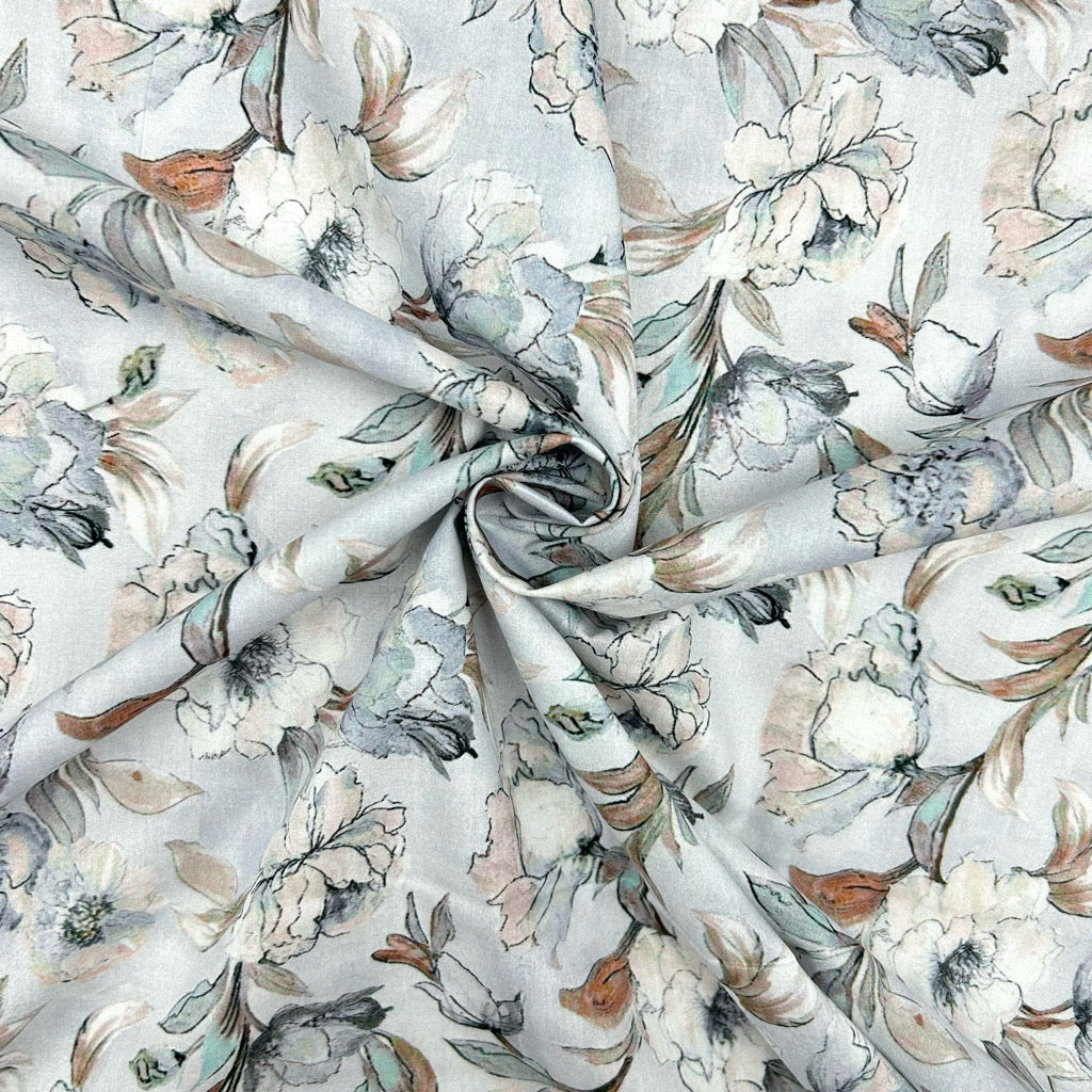 Delicate Petals Cotton Lawn Fabric