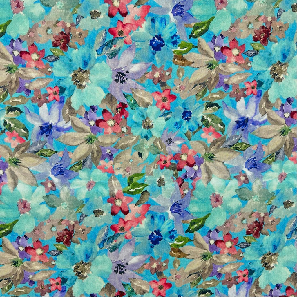 Summer Garden Viscose Fabric