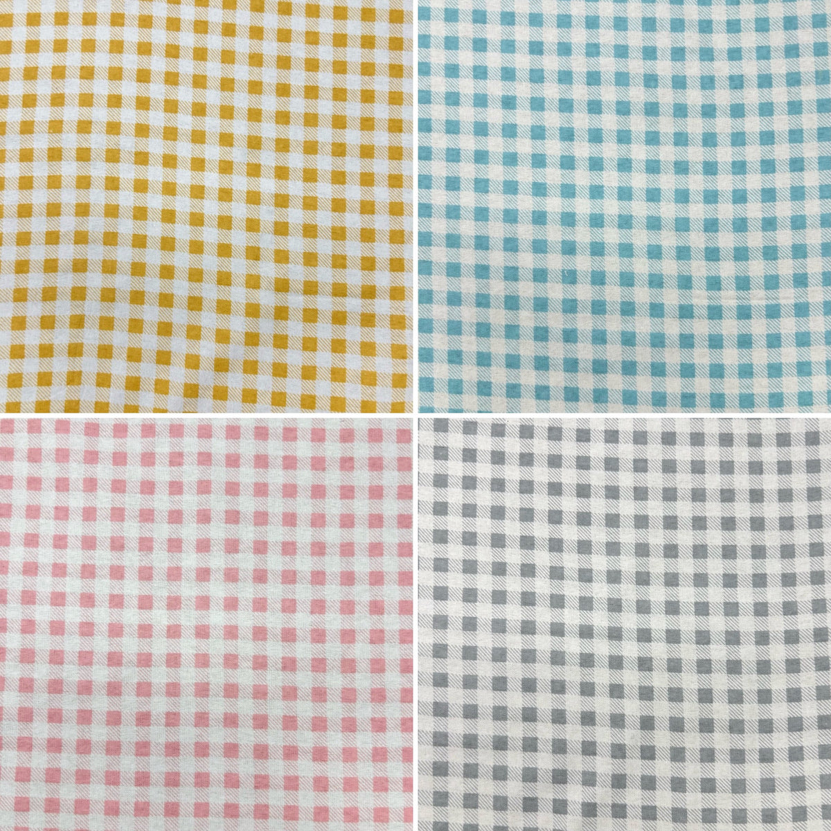 Double Check Brushed Cotton Blend Fabric
