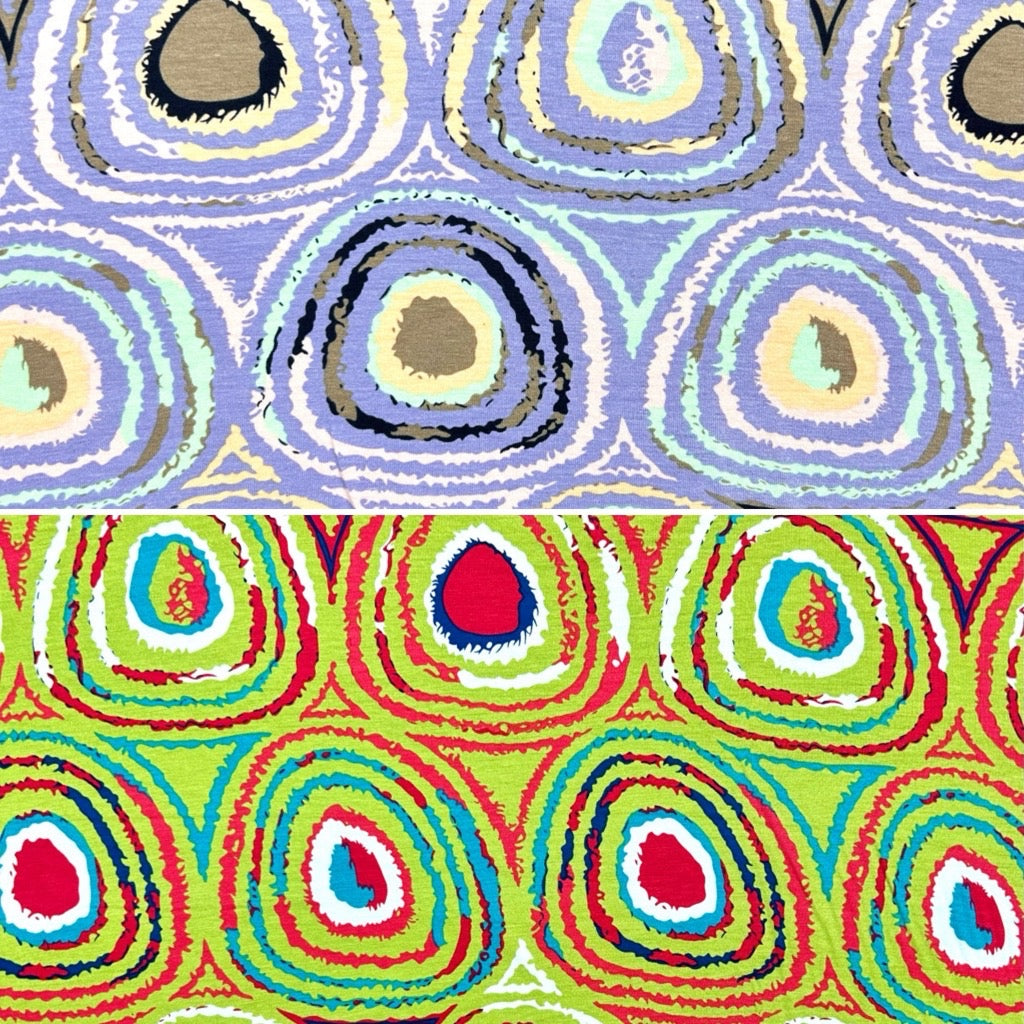 Circle Rings Viscose Jersey Fabric